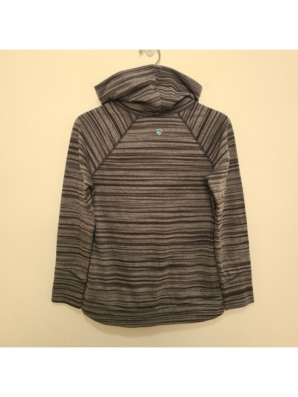 Kuhl Women’s Piper Cowl Neck Pullover Striped Gray Size S